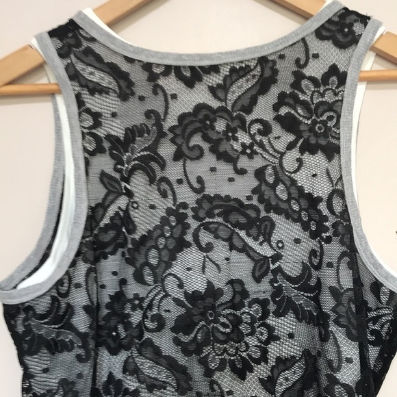 MICHAEL Michael Kors Black Lace Overlay Tank Top,final Price - Picture 5 of 11